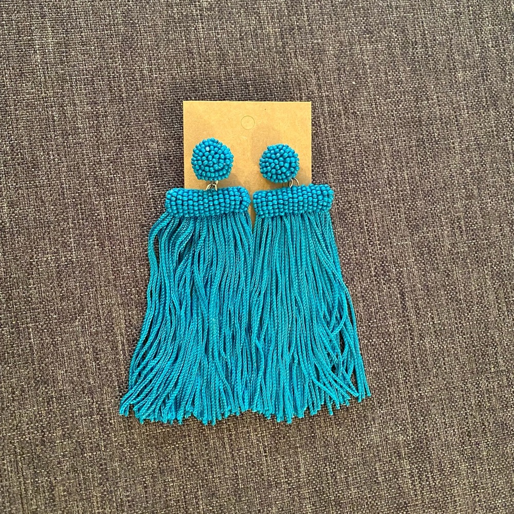 Deep Blue Dangle Earrings